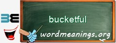 WordMeaning blackboard for bucketful